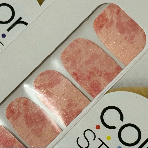 Color Street Other - New Color Street “Blushing Rose Quartz” Soft Pink Marbled Shimming Nail Strips